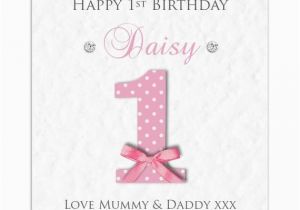 Granddaughter First Birthday Card Personalised Items Similar to Personalised Girls 1st Birthday Card