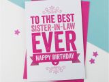 Granddaughter In Law Birthday Card Birthday Card for Sister In Law by A is for Alphabet