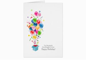 Granddaughter In Law Birthday Card Granddaughter In Law Birthday Cards Balloons Zazzle