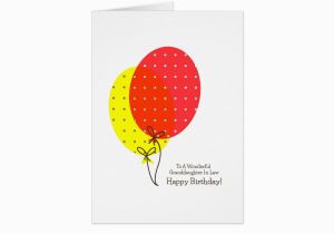 Granddaughter In Law Birthday Card Granddaughter In Law Birthday Cards Balloons Zazzle