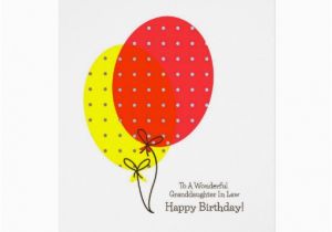 Granddaughter In Law Birthday Card Granddaughter In Law Birthday Cards Balloons Zazzle