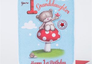 Granddaughters 1st Birthday Card Hugs 1st Birthday Card Granddaughter Only 1 49