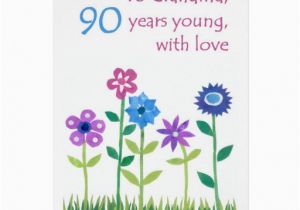 Grandma 90th Birthday Card 90th Birthday Card for A Grandmother Flowers Zazzle