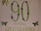 Grandma 90th Birthday Card Personalised Handmade Great Grandma 60th 70th 80th 90th