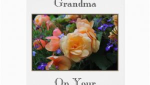 Grandma 90th Birthday Card Pretty Flowers Grandma 90th Birthday Card Zazzle