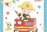Grandson Birthday Cards Age 3 Fireman Grandson Age 3 Large Luxury 3rd Birthday Card Ebay