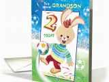 Grandson Birthday Cards Age 3 Grandson Birthday Age 2 soccer Bunny Card 1290252