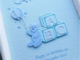 Grandson First Birthday Card 1st First Birthday Card Grandson son Nephew Personalised