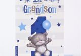 Grandson First Birthday Card Hugs 1st Birthday Card Grandson Only 1 49