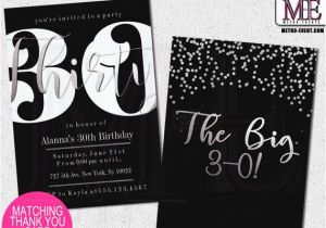 Graphic Design Birthday Invitations Modern 30th Birthday Invitations by Metro Designs Graphic