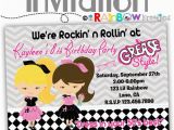 Grease Birthday Invitations 795 Diy 1950 39 S Grease Style Party Invitation or Thank