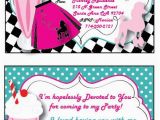 Grease Birthday Invitations Grease 50s Personalized Invitation Thank You Card and