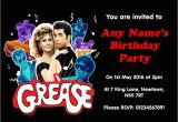Grease Birthday Invitations Grease Party Invitations Cimvitation
