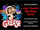 Grease Birthday Invitations Grease Party Invitations Cimvitation