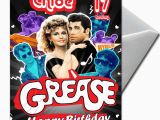 Grease Birthday Invitations Grease Personalised Birthday Card Large A5 Ebay
