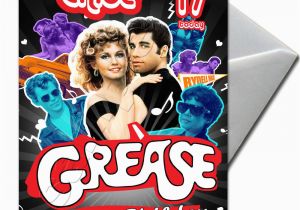 Grease Birthday Invitations Grease Personalised Birthday Card Large A5 Ebay