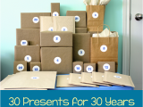 Great 30th Birthday Gifts for Him 30th Birthday Gift Idea 30 Presents for 30 Years