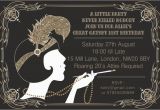 Great Gatsby Birthday Card 10 X Great Gatsby Personalised Birthday Party Invitations