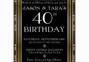 Great Gatsby Birthday Card Gatsby Gold Couples Birthday Invitations Paperstyle