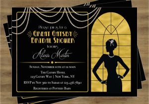 Great Gatsby Birthday Card Great Gatsby Invitation Gatsby Bridal Shower Invitation