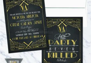 Great Gatsby Birthday Card Great Gatsby Invitation