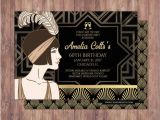 Great Gatsby Birthday Card Great Gatsby Save the Date Invitation Rsvp Card Roaring