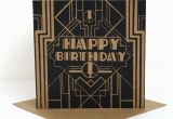 Great Gatsby Birthday Card Happy Birthday Card the Great Gatsby Lino by