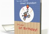 Great Grandson 1st Birthday Card Great Grandson 1st Birthday Card 371447