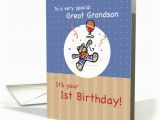 Great Grandson 1st Birthday Card Great Grandson 1st Birthday Card 371447
