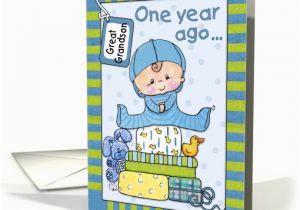 Great Grandson 1st Birthday Card Great Grandson 39 S First Birthday Baby Boy and Gifts Card