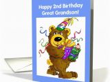 Great Grandson 2nd Birthday Card Great Grandson 2nd Birthday Bear Card 465820