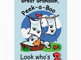 Great Grandson 2nd Birthday Card Great Grandson 2nd Birthday Peek A Boo Kitten Card Zazzle
