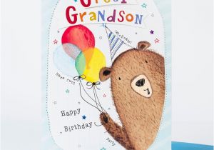 Great Grandson Birthday Cards Birthday Card Great Grandson Bear Only 1 49