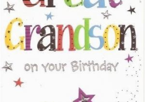 Great Grandson Birthday Cards Great Grandson Birthday Card Colour Insert Birthday