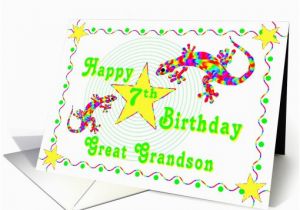 Great Grandson Birthday Cards Happy 7th Birthday Great Grandson Card 533052