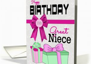 Great Niece Birthday Card Great Niece 15th Birthday Presents Card 1223768