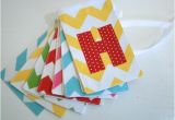 Green and Yellow Happy Birthday Banner Chevron Happy Birthday Banner Red Aqua Yellow by