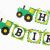 Green and Yellow Happy Birthday Banner Green and Yellow Tractor Farm Party theme Happy Birthday