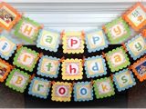 Green and Yellow Happy Birthday Banner Little Baby Bum Inspired Happy Birthday Banner Rainbow