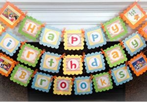 Green and Yellow Happy Birthday Banner Little Baby Bum Inspired Happy Birthday Banner Rainbow