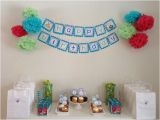 Green and Yellow Happy Birthday Banner Red Blue Yellow Green Robot theme Happy Birthday Banner