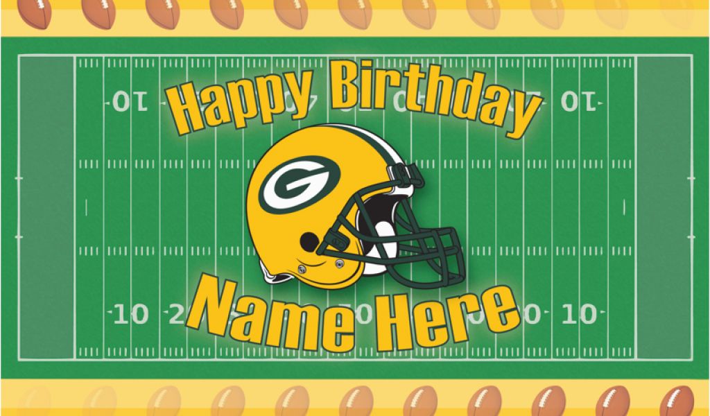 Green Bay Birthday Cards Free Custom Sports Birthday Card Green Bay