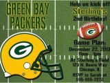 Green Bay Birthday Cards Green Bay Packers Football Invitations or Thank You Card