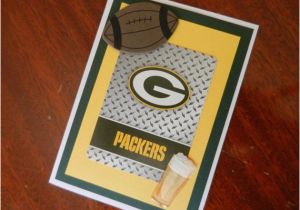 Green Bay Birthday Cards Green Bay Packers Happy Birthday Football Handmade Greeting