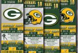 Green Bay Packers Birthday Invitations Green Bay Packers Birthday Invitation Football Ticket by