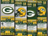 Green Bay Packers Birthday Invitations Green Bay Packers Birthday Invitation Football Ticket by