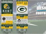 Green Bay Packers Birthday Invitations Green Bay Packers Birthday Invitation Football Ticket