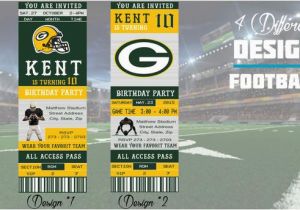 Green Bay Packers Birthday Invitations Green Bay Packers Birthday Invitation Football Ticket