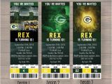 Green Bay Packers Birthday Invitations Green Bay Packers Custom Party Ticket Invitations Birthday