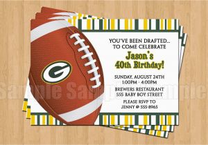 Green Bay Packers Birthday Invitations Green Bay Packers Football Birthday Bachelor Party Invitations